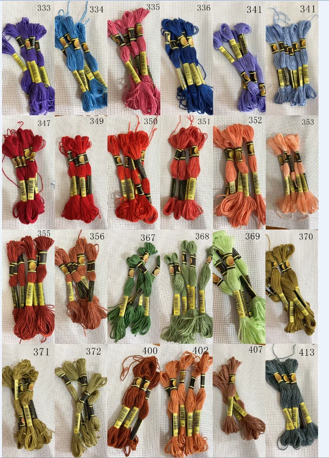 ONEROOM CXC 10 Pieces DMC433-313 Cross Stitch Threads / Cross Stitch Embroidery Thread / Custom Threads Colors 08