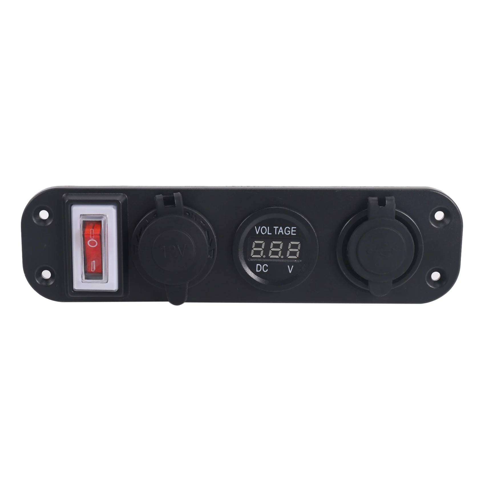 M93K-4 In 1 Dual QC3.0 Power C-Igarette Lighter Socket Digital Voltmeter With Rocker Switch&Smart Bluetooth Control