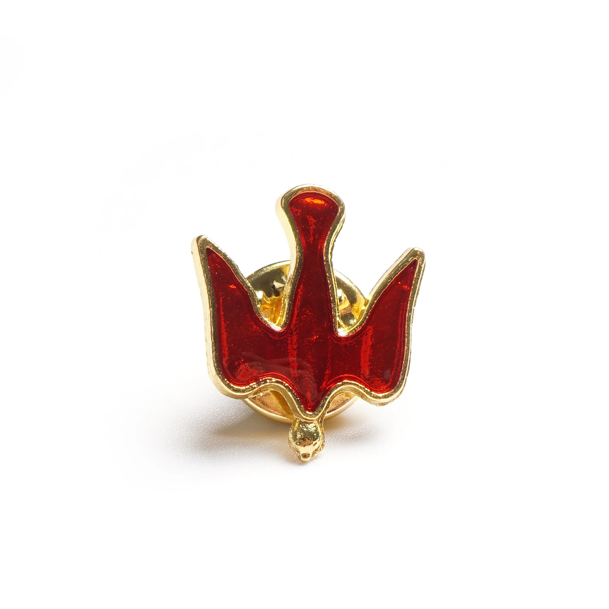 

BESTPARTYFAVORS, 12 шт., булавка для лацкана с голубем Святого Духа, позолоченная с красной эмалью, религиозные подарки