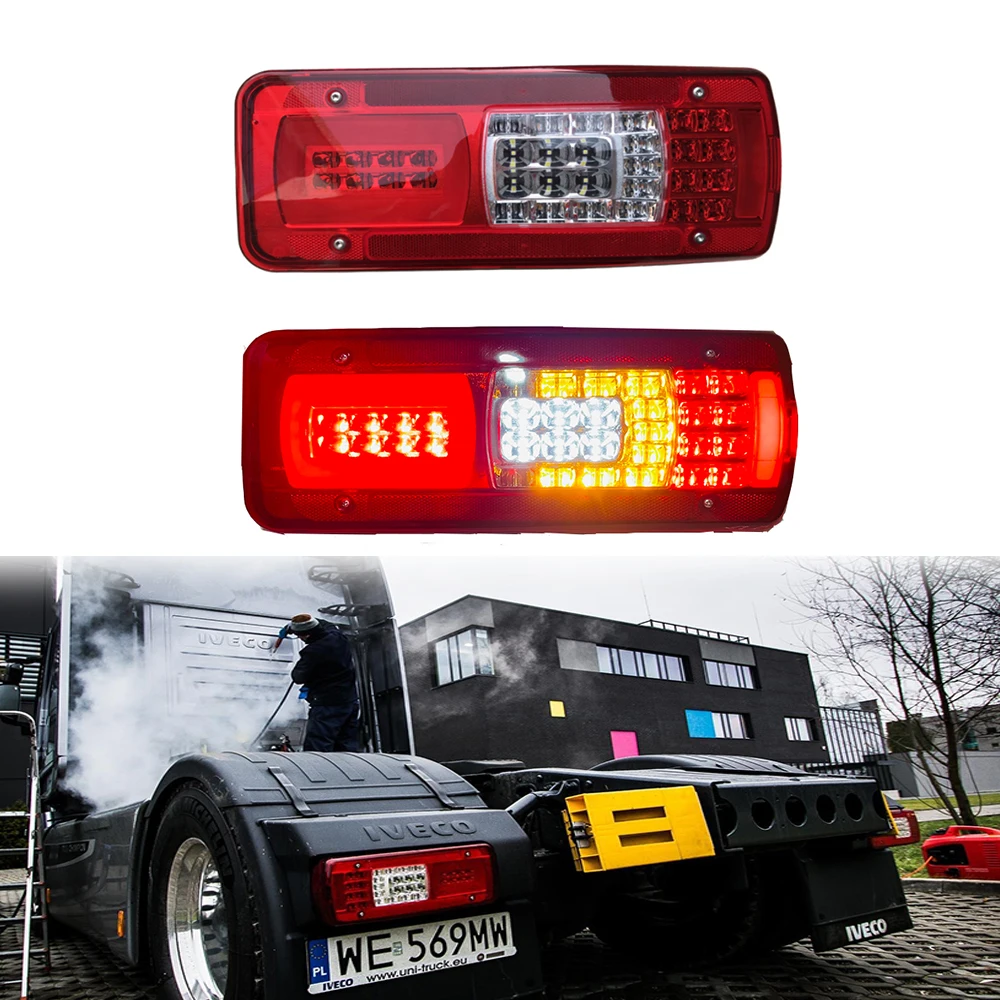 

1PC 24V LED Truck Tail Light Without Buzzer For Iveco Stralis Trakker 2016+ Truck Tail Lamp 5802000767 5802240296 E APPROVE