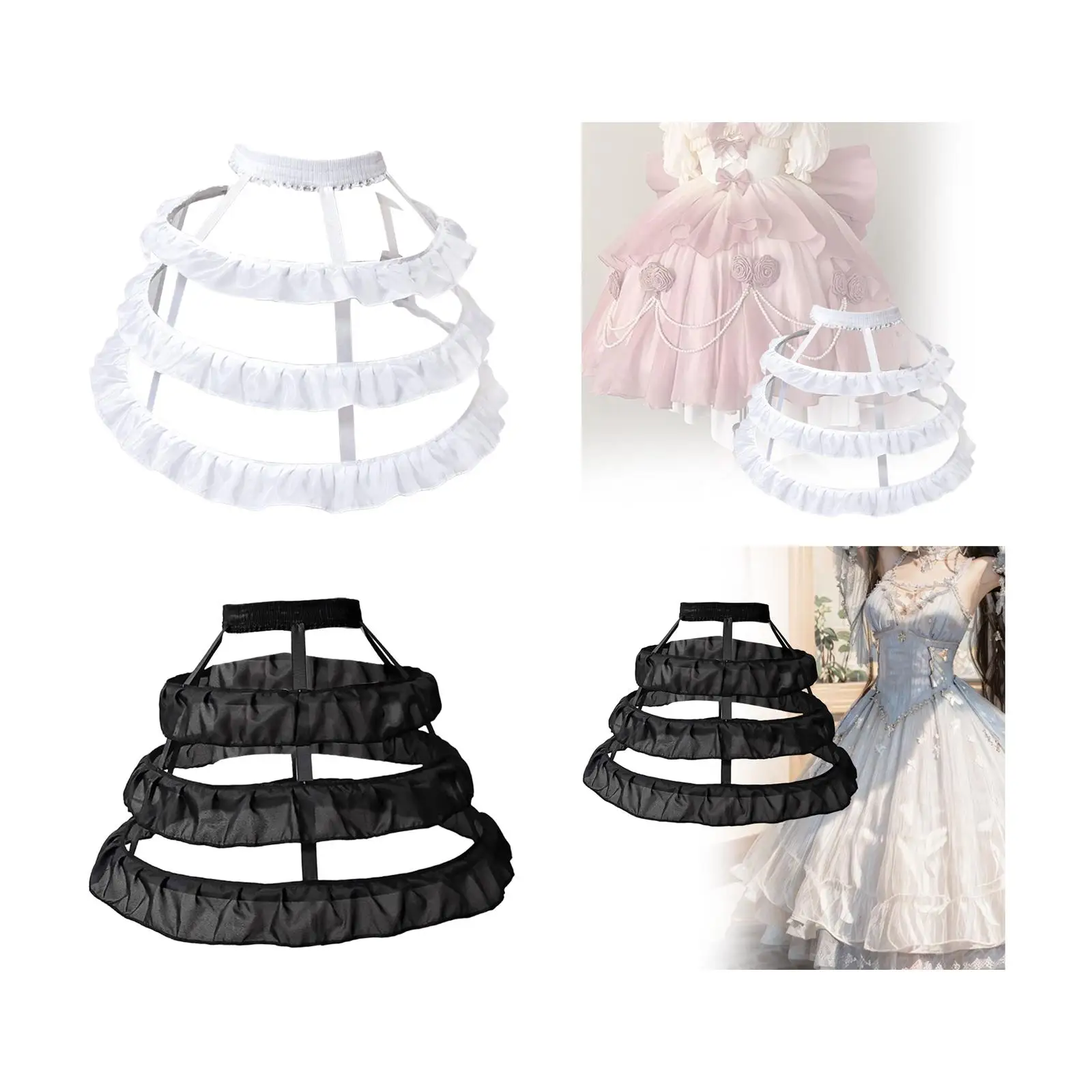 Нижняя юбка-корзина, удобный широкий пояс, портативная юбка-кольцо, клетка для свадебного платья, выпускной, выпускной, выпускной, танцевальная вечеринка, косплей