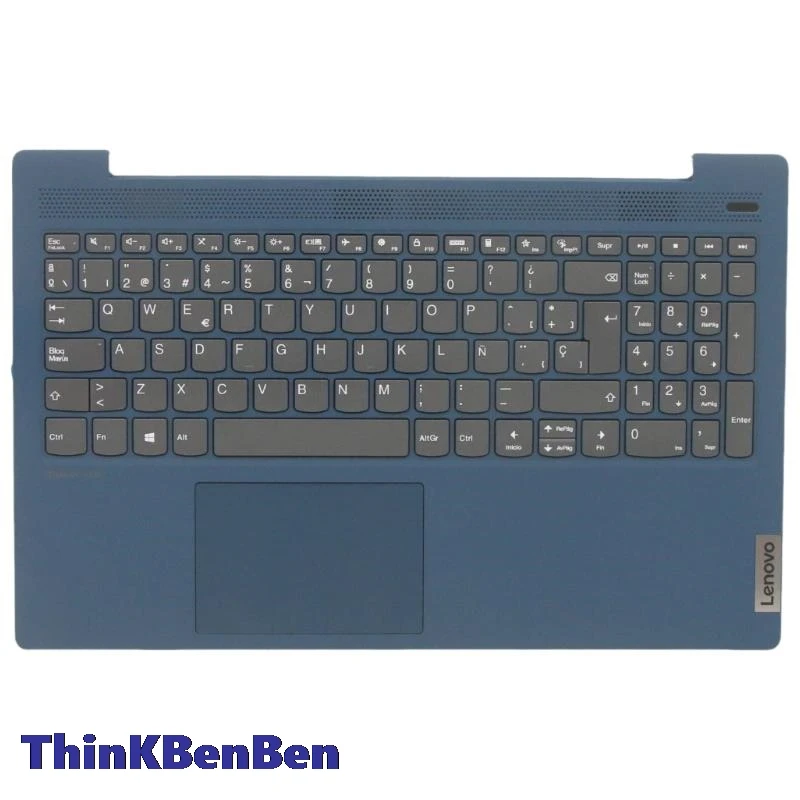 ES Spanish LIGTeal Keyboard Upper Case Palmrest Shell Cover For Lenovo Ideapad 5 15 ITL05 IIL05 ALC05 ARE05 5CB0X56439