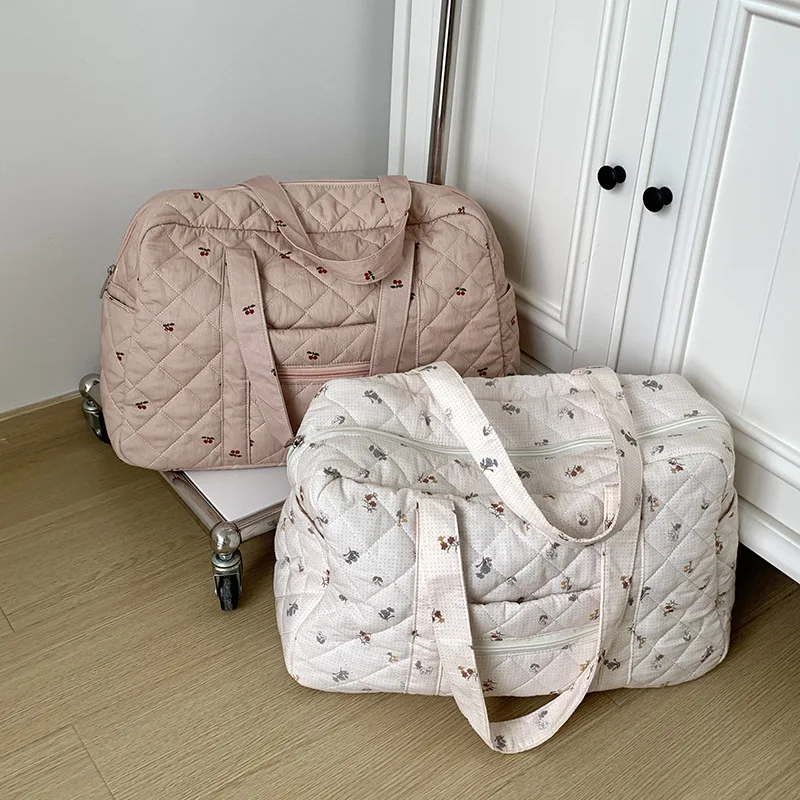 Large Mommy Bag for Baby Maternity Pack Diaper Nappy Organizer Quilted Cotton Travel Women Handbags Luggage Tote Bag