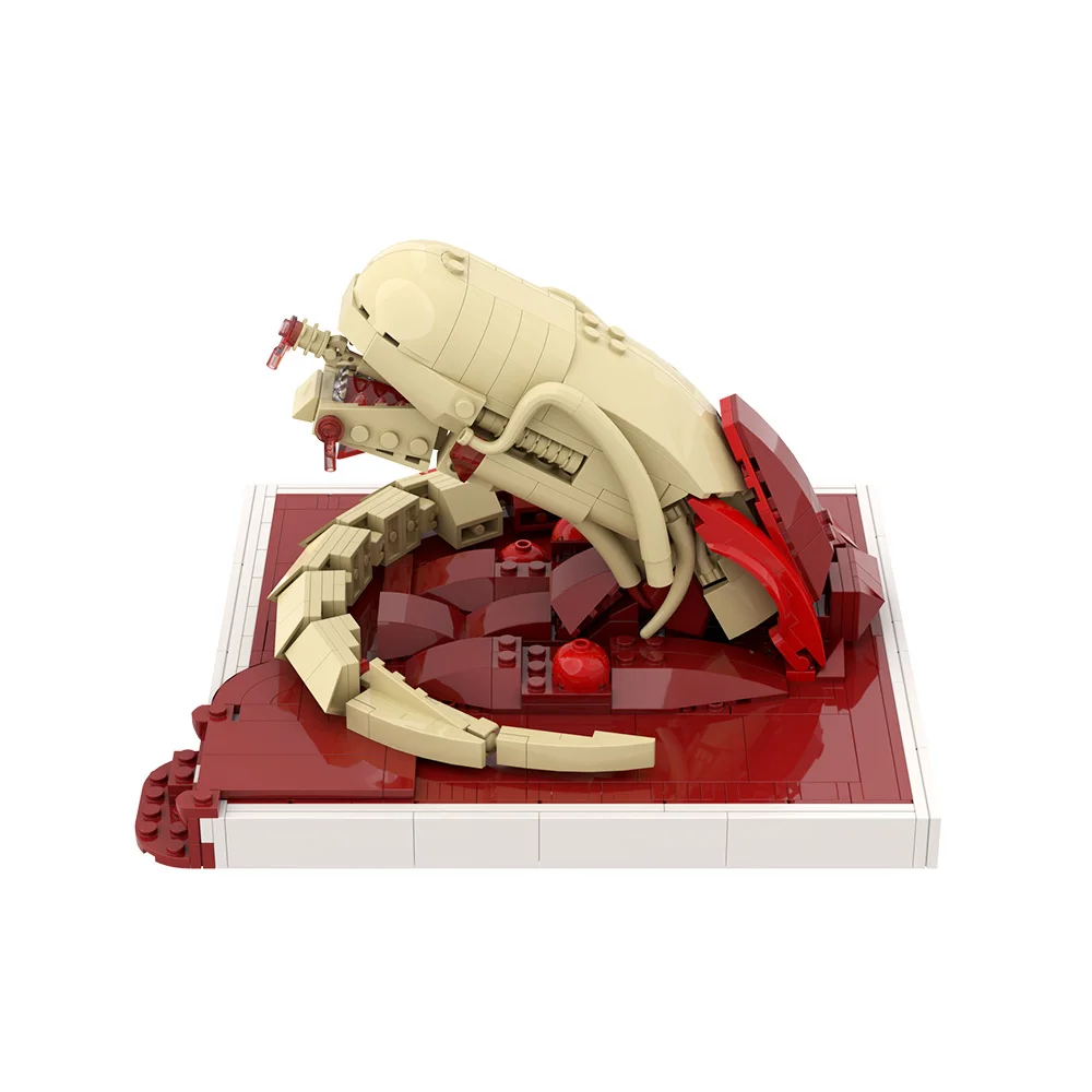 Moc m41a rifle de pulso modelo de construção filme alienígena série horror engolir monstro facehugger dropship quebra-cabeça tijolo brinquedo presente