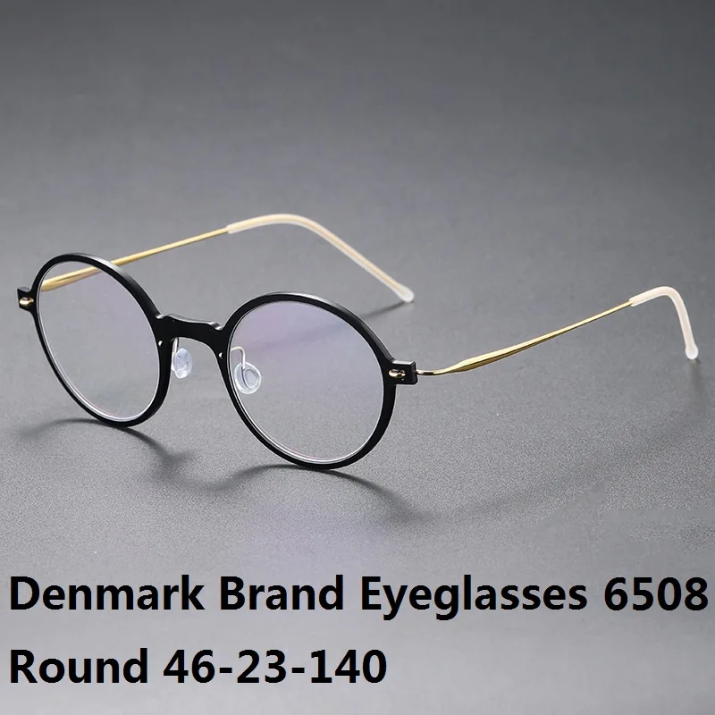 

Denmark Brand Glasses Frame Men Women Retro Round Ultralight 4g Screwless Eyewear 6508 Myopia Reading Prescription Eyeglasses