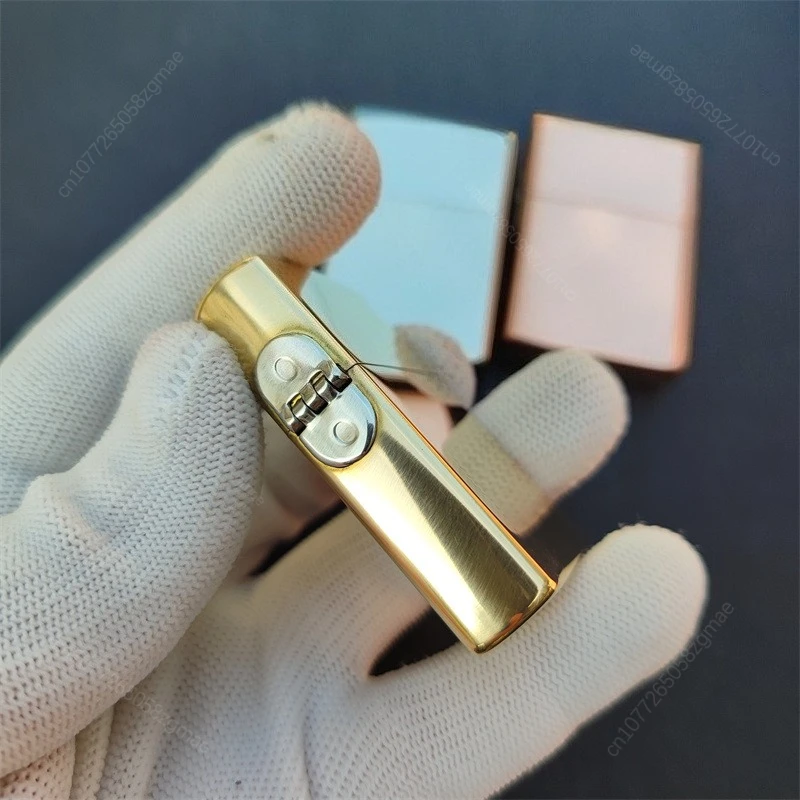 2026 Zorro Brass fuel Lighter Second Generation Upgraded Trick Double Hinge Grinding Wheel Ignition Engraving Copper Lighter