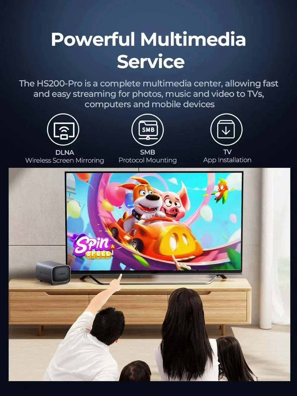 ORICO 2/ 5 Bay NAS Storage Type-C 3.5 "M.2 NVME SSD กรณีเครือข่าย NAS สนับสนุนการเข้าถึงระยะไกลแชร์ข้อมูลส่วนตัว cloud Storage