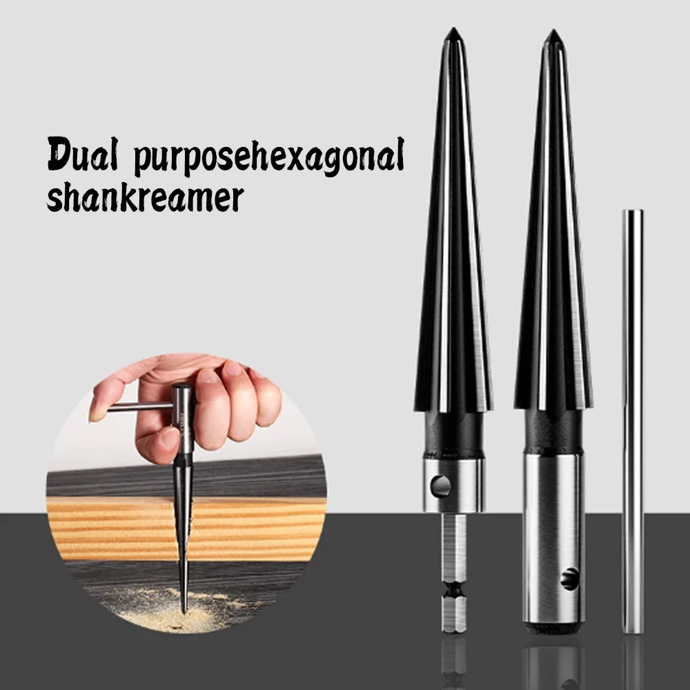 Taper Reamer Hand Metal Reamer Deburring Enlarge Pin Hole Handheld Reamer For Wood Metal Plastic Drilling Tools 3-13mm&5/6-16mm