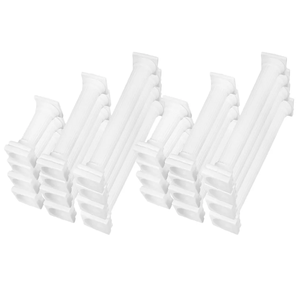 24Pcs Roman Column Cake Pillars Tiered Cake Stand Support Set Elegant Sophisticated Design for Weddings Bridal Showers Birthdays