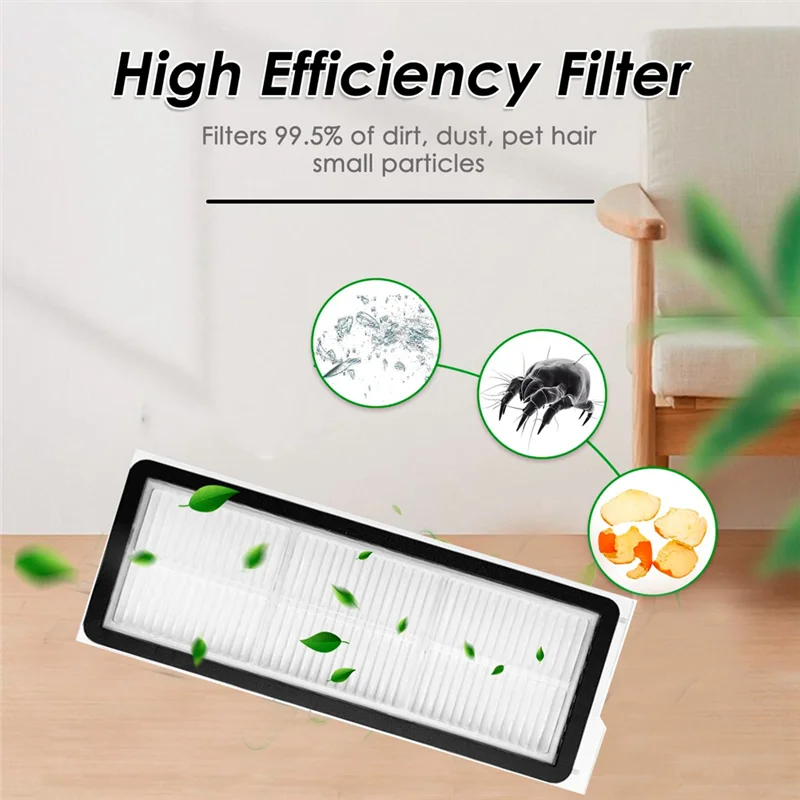 【Berserk】10 piezas de repuesto de filtro lavable para Roborock QV 35A / QR 598 / QR 798 accesorios para aspiradoras