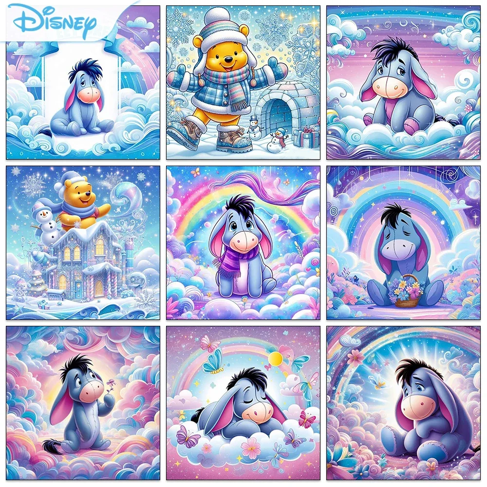 Eeyore Diamond Painting Disney Cartoon Picture Full Square Diamond Embroidery 5D DIY Mosaic Inlay Set Children's Hobby Gifts