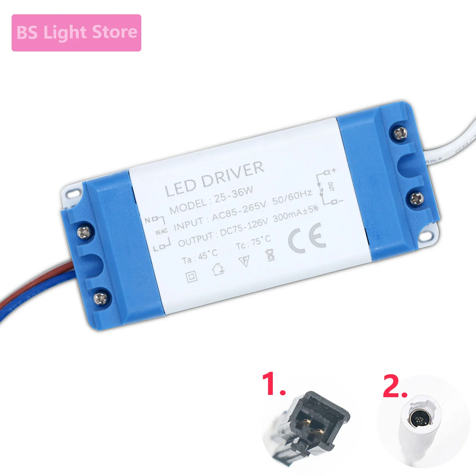 

LED driver25-36W 12-18W 18-25W 8-12W 1-3W 4-7W transformerador power supply constant current 280-300mA lighting transformer Whit