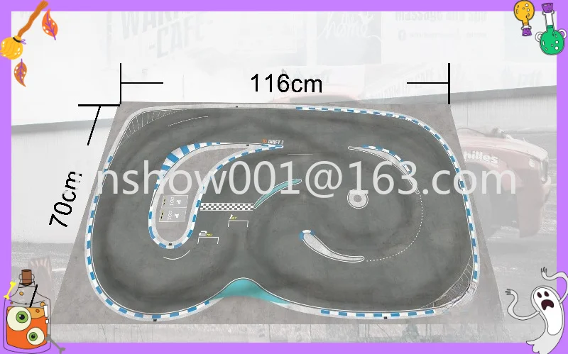 

Mosquito car drift track map professional simulation 1/64 1/76 track