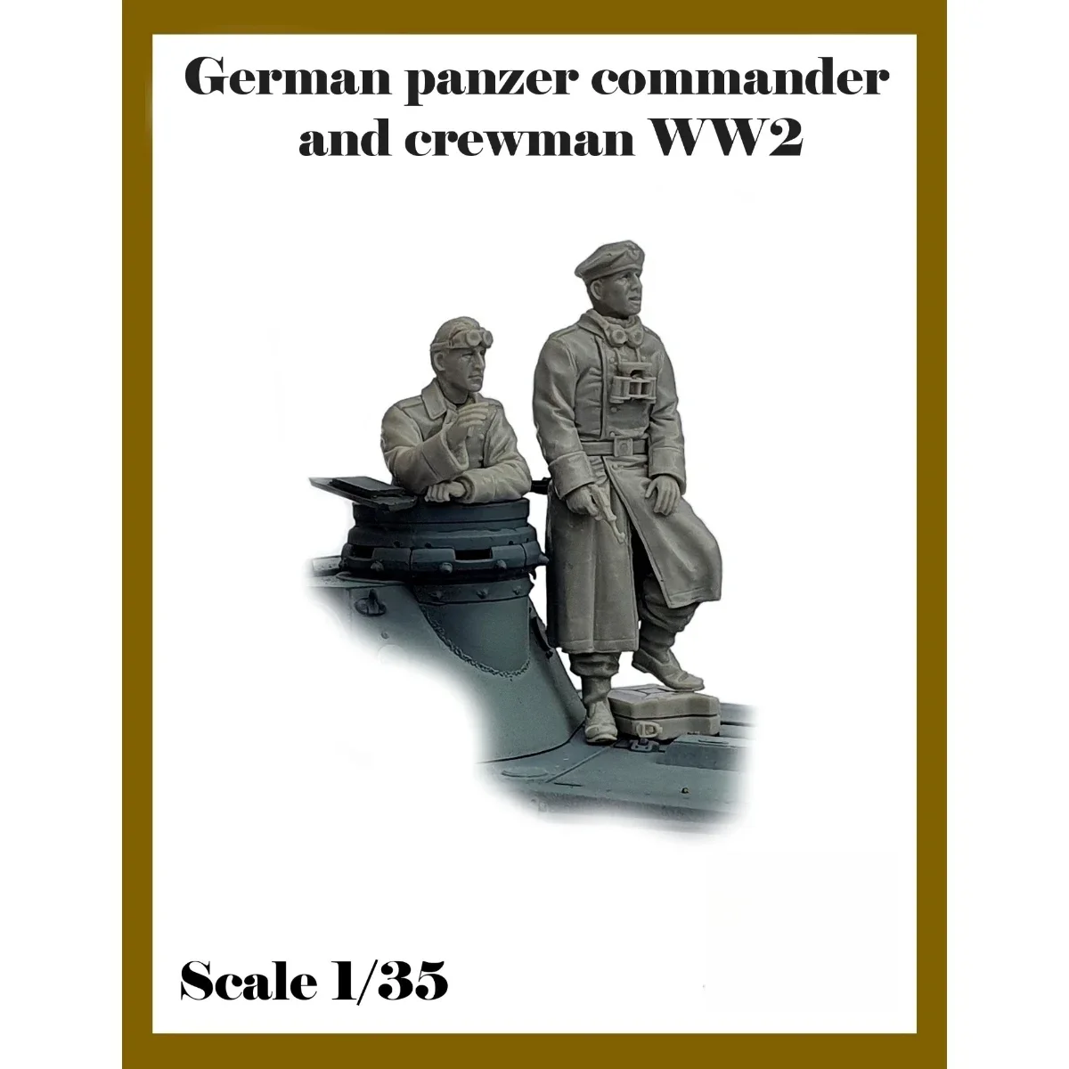 Kit de figurines en résine non peintes, équipage de char allemand de la seconde guerre mondiale, GK non assemblé et non peint, 1/35