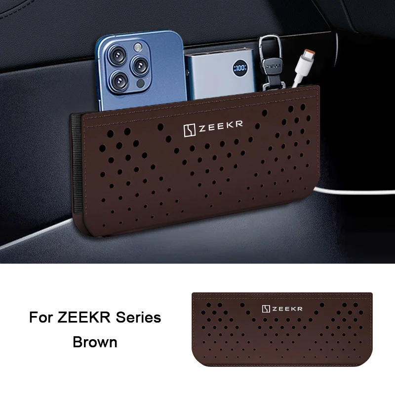 For ZEEKR 001 007 009 7X Z Paste Type Storage Box put cell phone bag Multi-Functional Car Seat Back Net Storage Bag Accessories