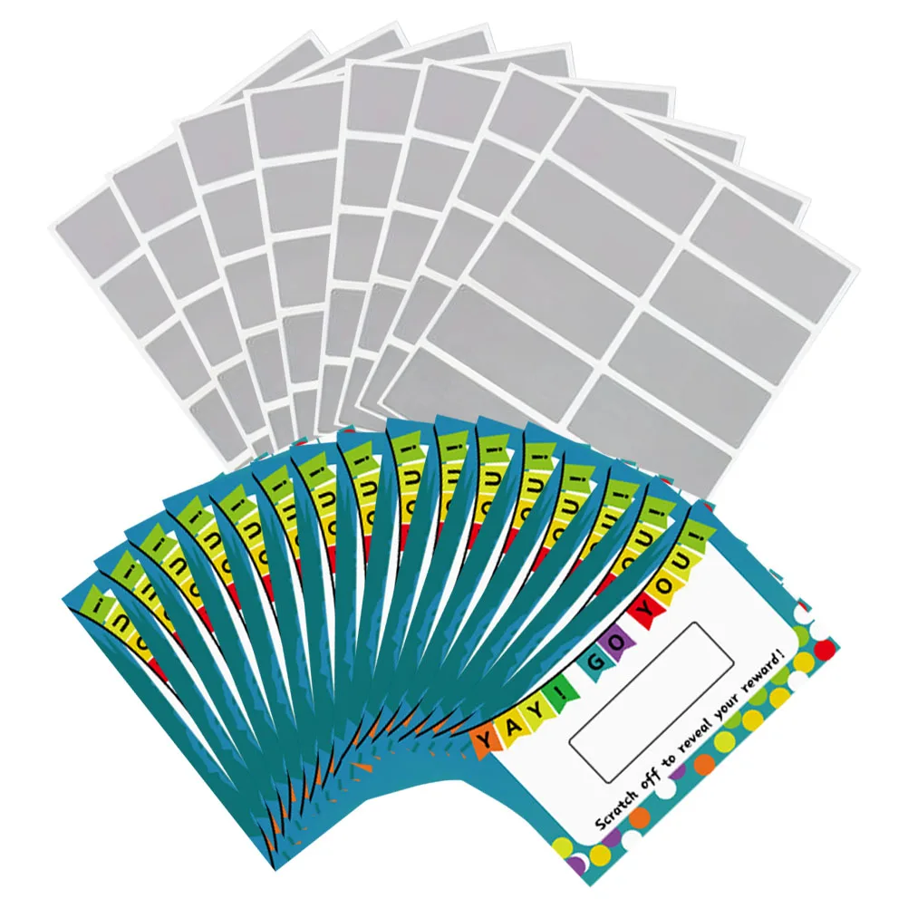 

Scratch Off Cards Large Writing Area Reward Game Stickers for Wedding Birthday Festival School Office for Prizes