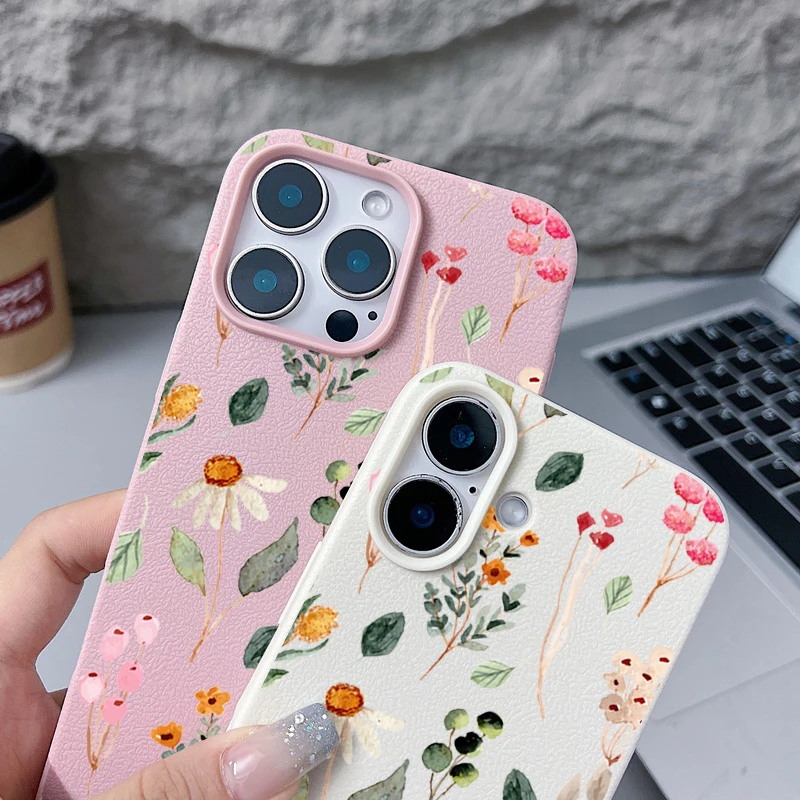 For iPhone 16e 16 15 14 13 12 Pro Max 11 Case Colourful Flower Pattern Soft Phone Cover For iPhone 16 15 Plus 13 12 Pro Funda