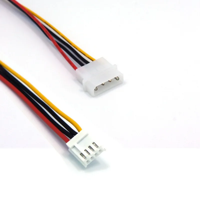 1pcs 18AWG 4Pin Molex IDE Male To Small 4Pin Female 2.54MM Power Supply Cable Floppy Drive Adapter PC Connector Cord 15cm