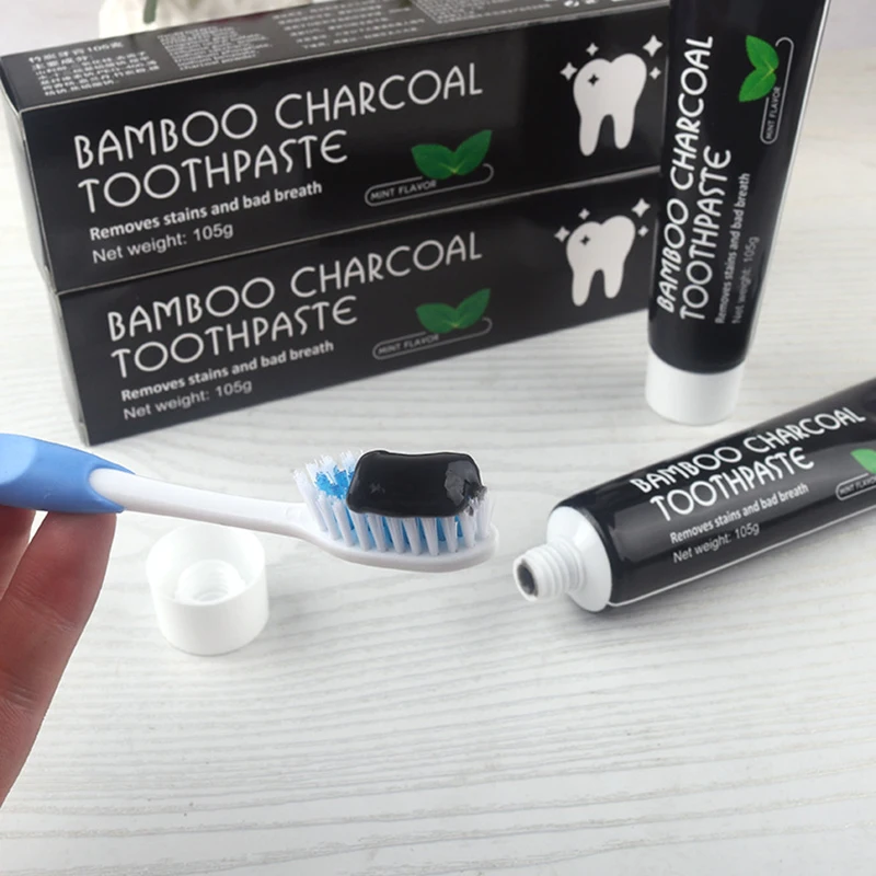 105g Black Toothpaste Bamboo Charcoal Mint Flavor Oral Hygiene Cleaning Remove Tooth Stains Teeth Whitening Teeth Cleaning