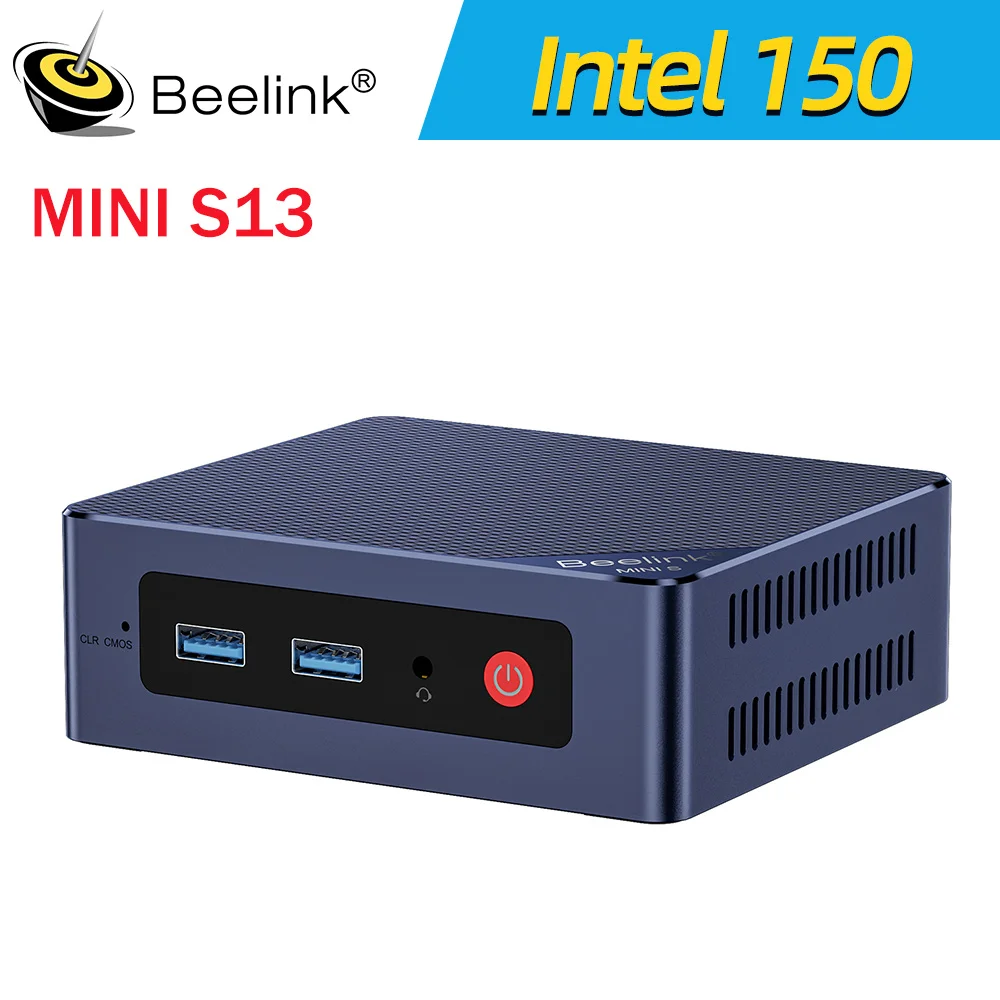 Beelink Mini S13 Процессор Intel Twin Lake-N150 Mini PC 16G 500G 3200Mhz DDR4 SATA3 SSD Настольный компьютер VS Mini S12 Pro N100