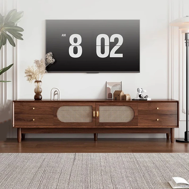 

Mid Century Rattan Tv Stands With Storage Elegant Japanese Old Fashioed Tv Stands Classic Trendy Muebles Tv Furniture For Home