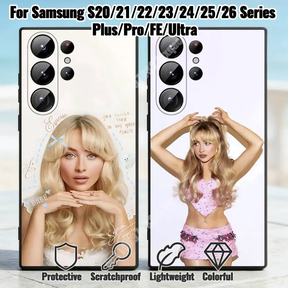 

S-Sabrina Carpenter-S Manchild Phone Case for Samsung Galaxy S30 26 25 Ultra Plus S24 23 22 FE Lite S21 20 TPU Cover