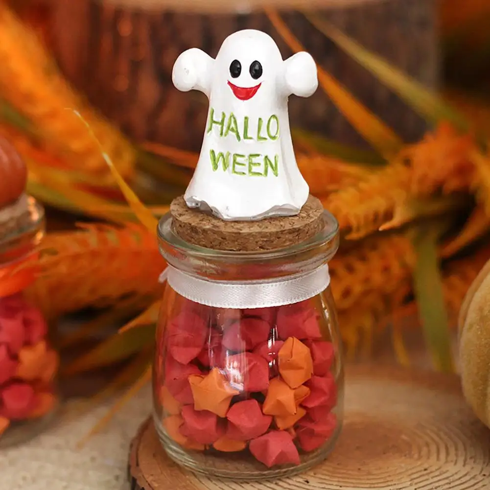 1 Pc Halloween Candy Jar Small Glass Jar With Lid Bat Pumpkin Sculpture Halloween Decoration Candy Jar For Kitchen Table 할로윈 캔디