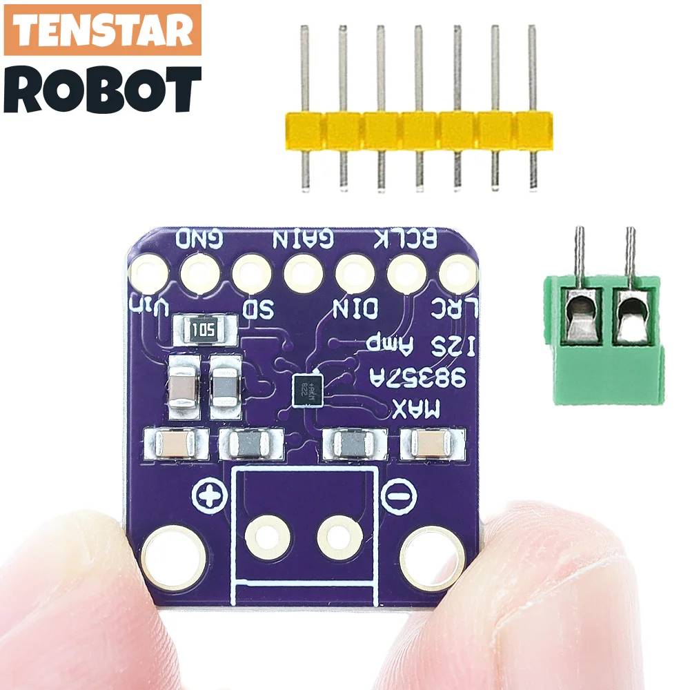 Tenstar 3 peças max98357 i2s 3w classe d amplificador interface de fuga módulo decodificador dac áudio sem filtro para raspberry pi esp32