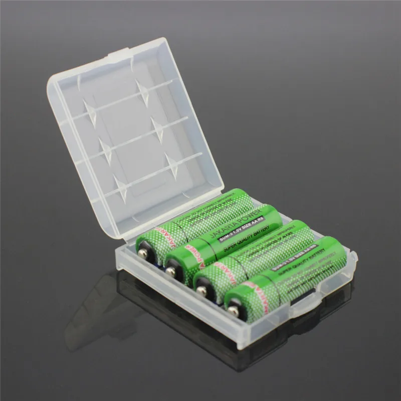 Colorful Plastic Battery Holder Case 4 AA AAA Plastic Storage Box Cover For 14500 Battery Organizer Container 5 Color Options