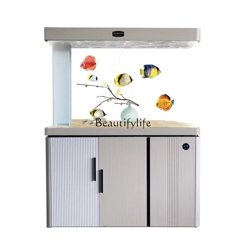 

LD33Nordic Modern Minimalist Fish Tank Living Room Large Household Ecological Change Water Bottom Filter Aquarium