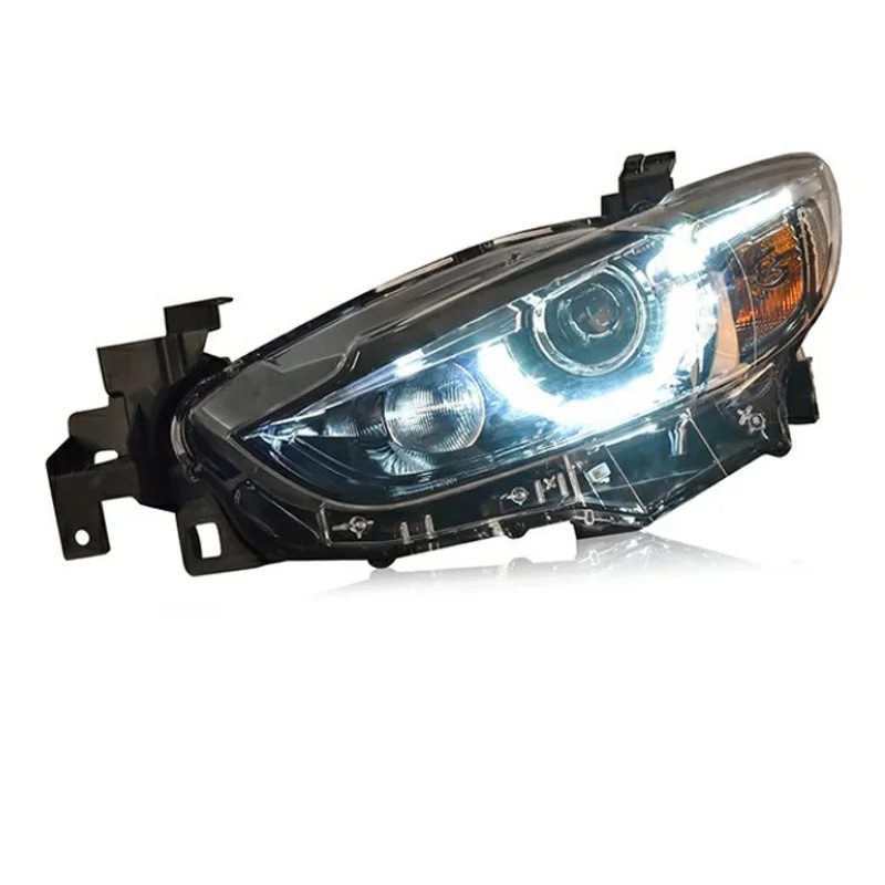 Headlights for Mazda 6 LED Headlight 2013-2016 New Mazda6 Atenza Head Lamp DRL Double Projector Lens Car Styling