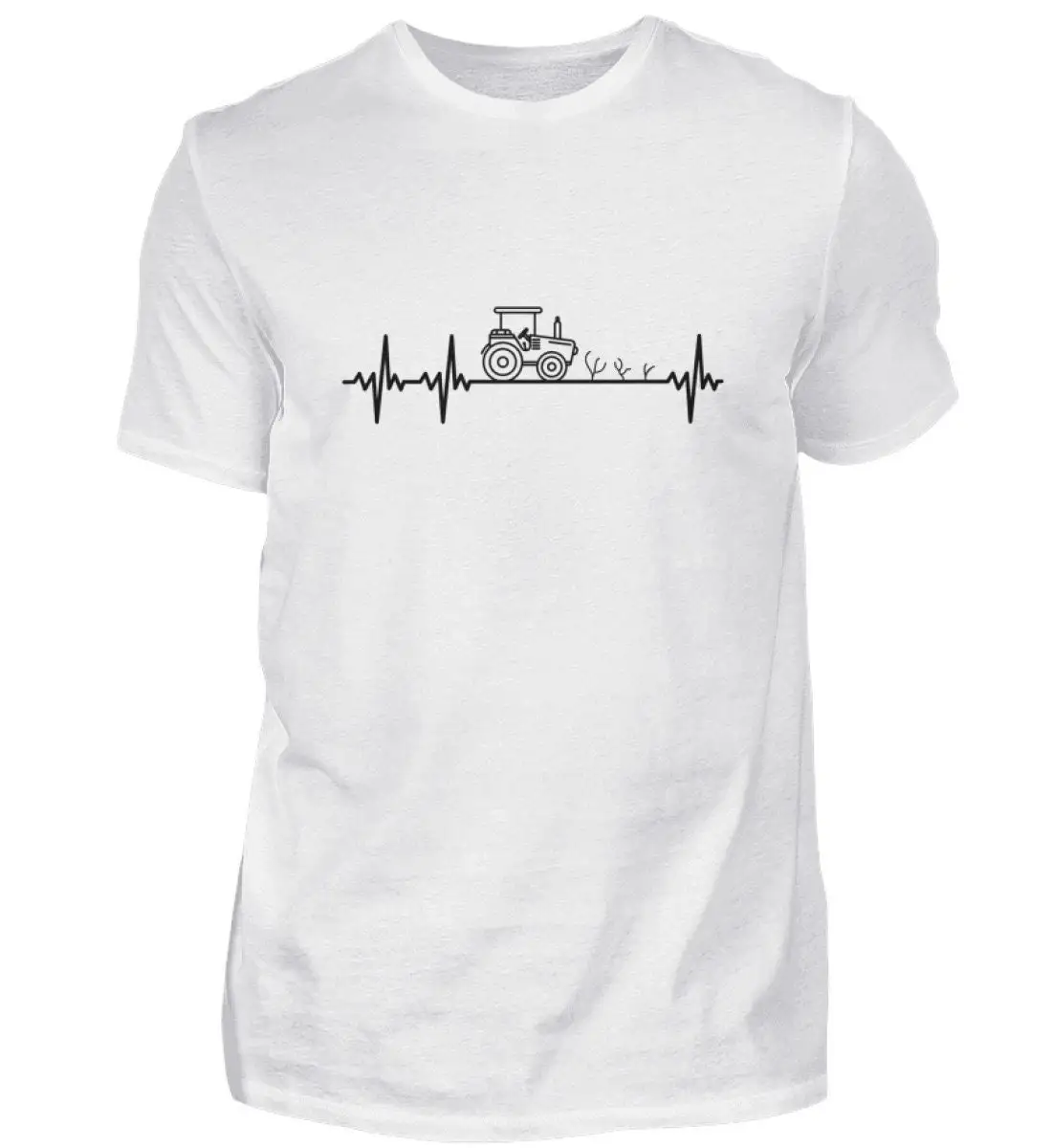 Tractor Heartbeat T Shirt Trekker Pulse Gift Farmer Frequency Idea Cotton