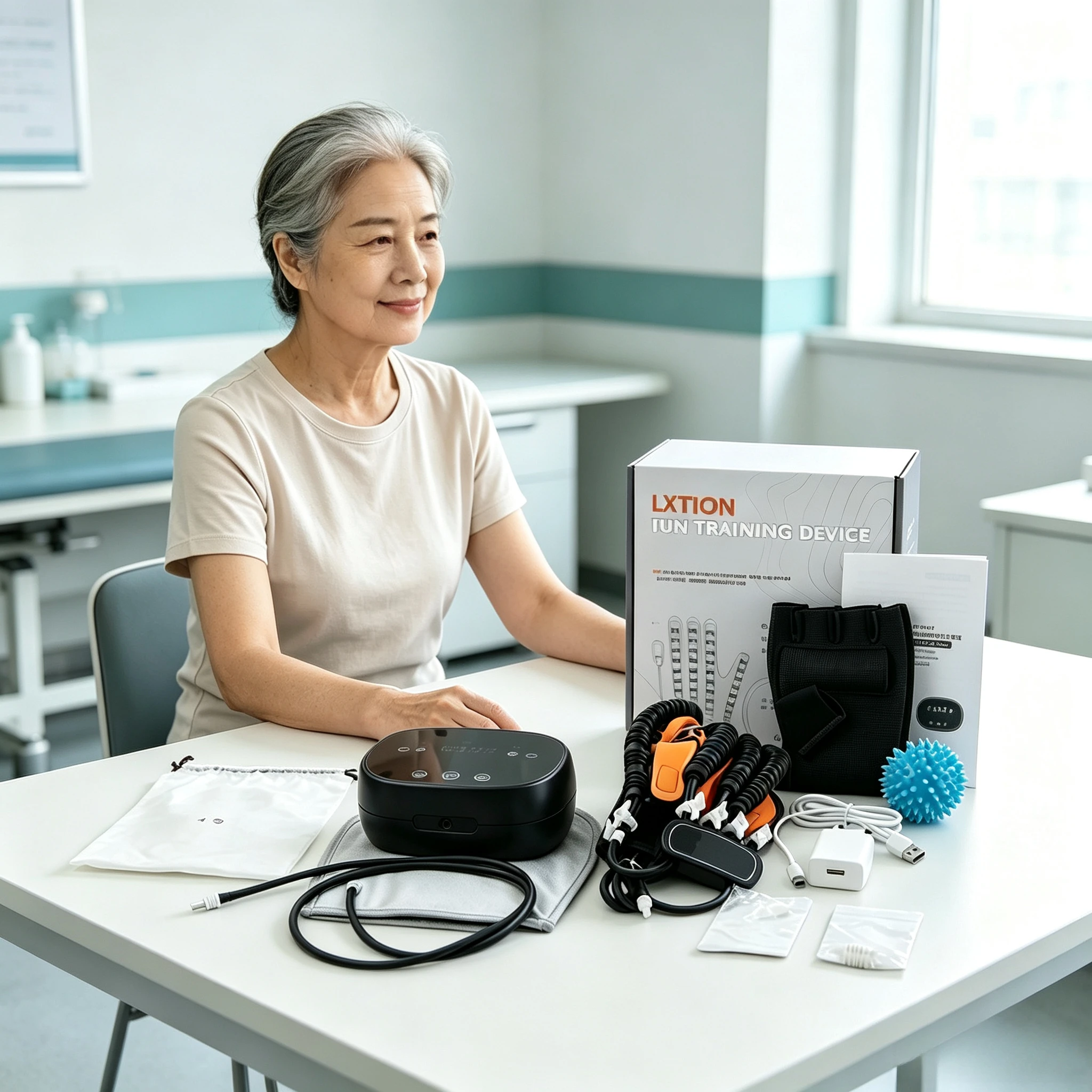 Hand Rehabilitation Robot Gloves Intelligent Stroke Hemiplegia Cerebral Infarction Hand Function Training Finger Massage Recover