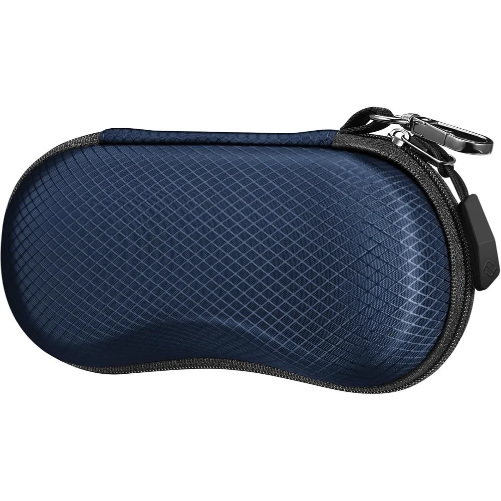 

Shockproof Sport Glasses Case with Metal Carabiner Travel Zipper Eyeglasses Holder