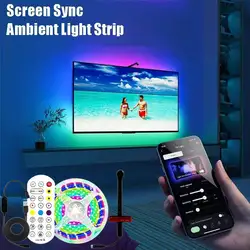 Rgbic Usb Led Backlight Strip With Camera For Smart Tv Television Ambilight 5V Synchronizer Color App Control Gaming Immersion