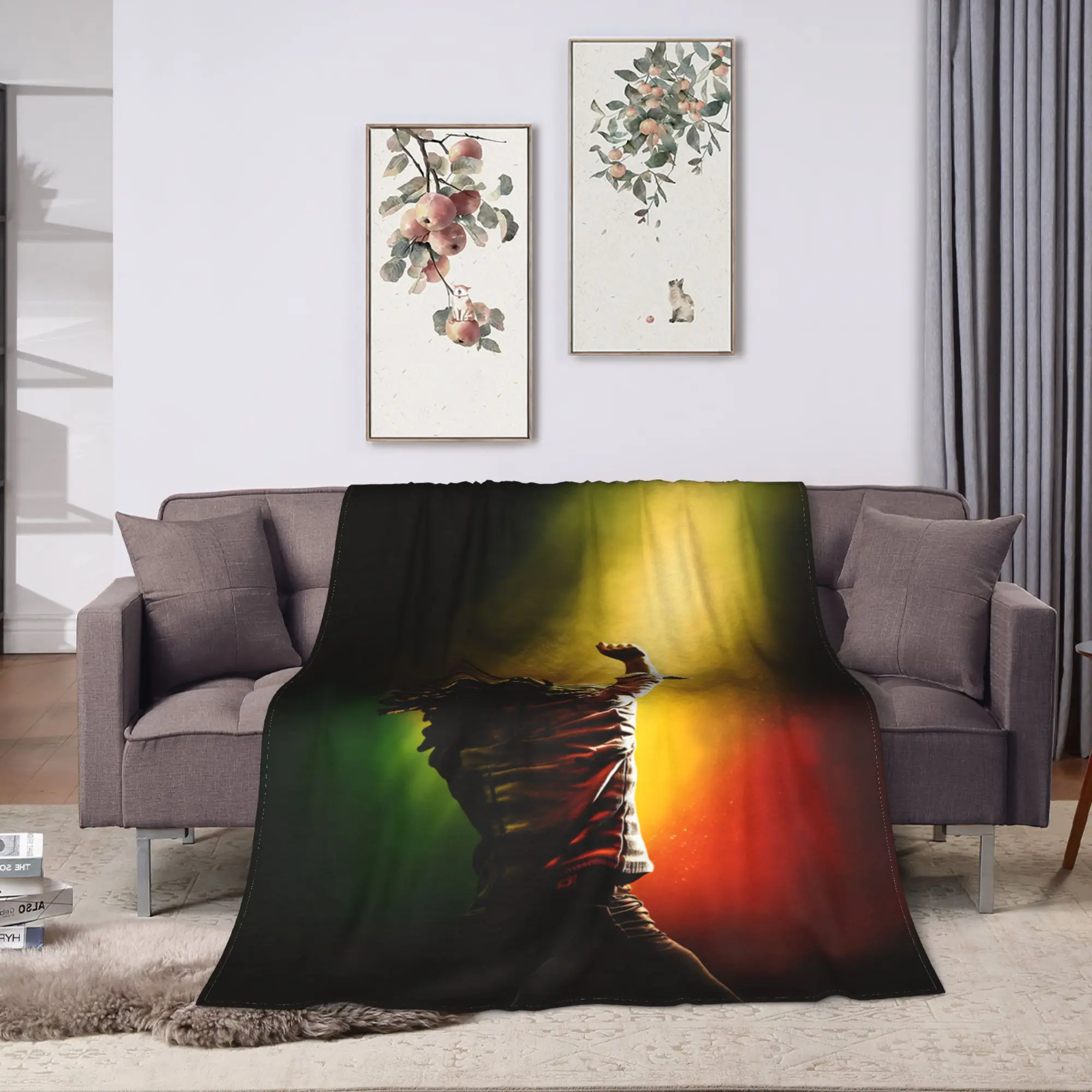 B-Bob M-Marley Singer Blanket Soft  Throw Blanket Winter Adults Child Living Room Travel Car Bedspread