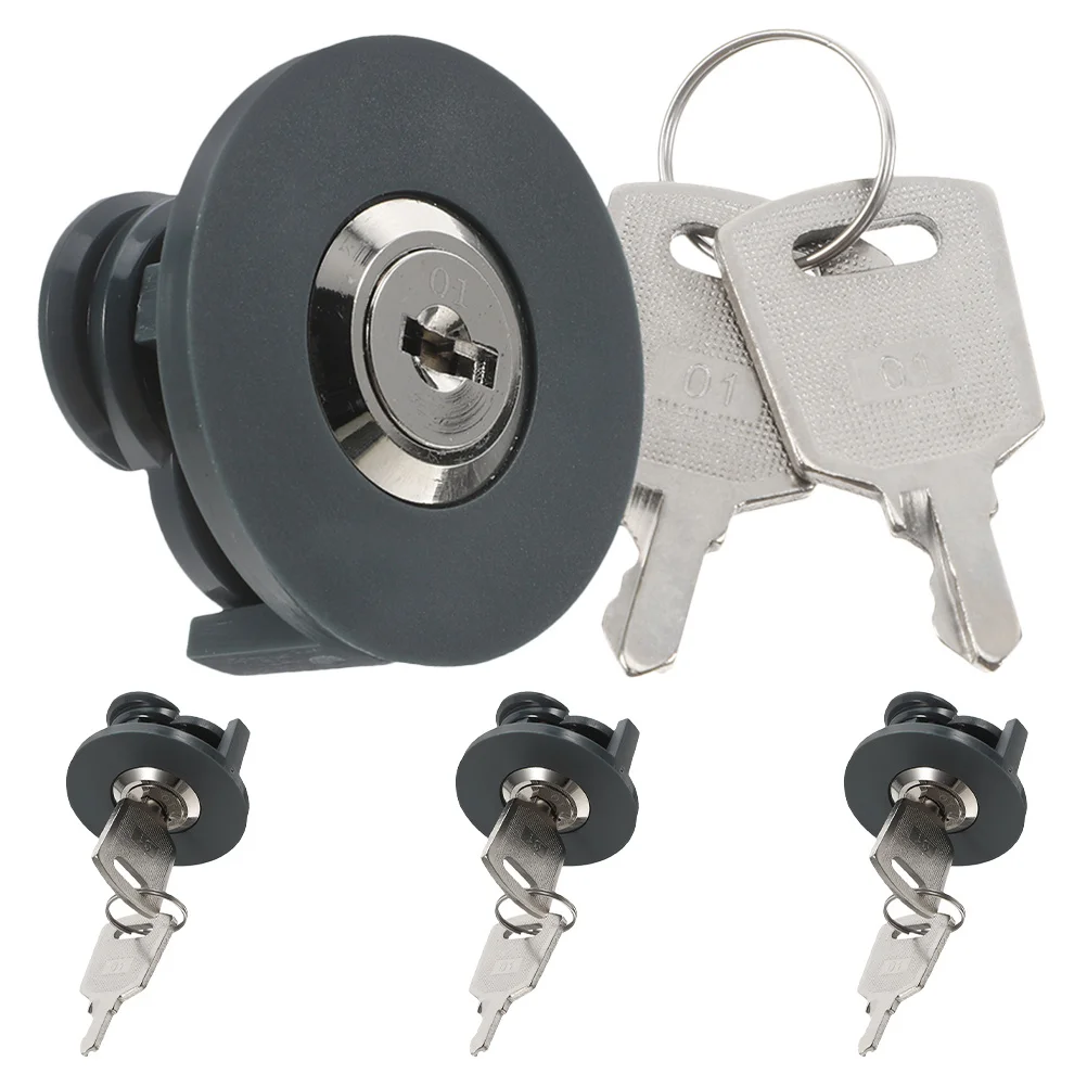 

4Pcs Zinc Alloy Plug Safety Lock Industrial Anti-Touch Rotary Tongue Design for Workshop Factory Power Outlet