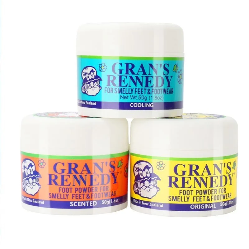 

3pcs Grans Remedy Foot Powder Natural Shoe Deodorizer & Foot Odor Eliminator Powder for Men Women Kids Absorb Sweat Fast-Acting
