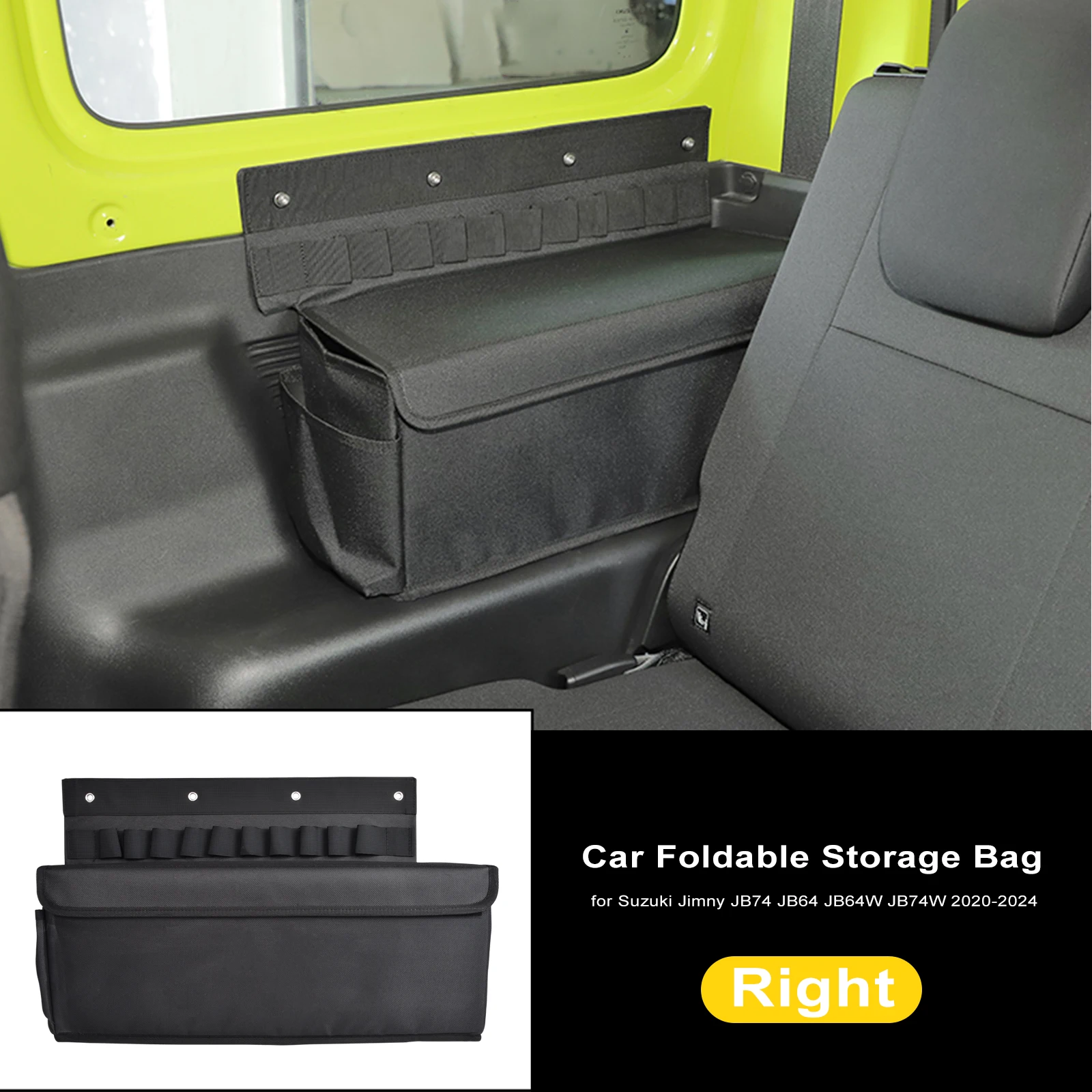 

Car Foldable Storage Bag Rear Trunk Side Organizer Box for Suzuki Jimny JB74 JB64 JB64W JB74W 2020 2021 2022 2023 2024