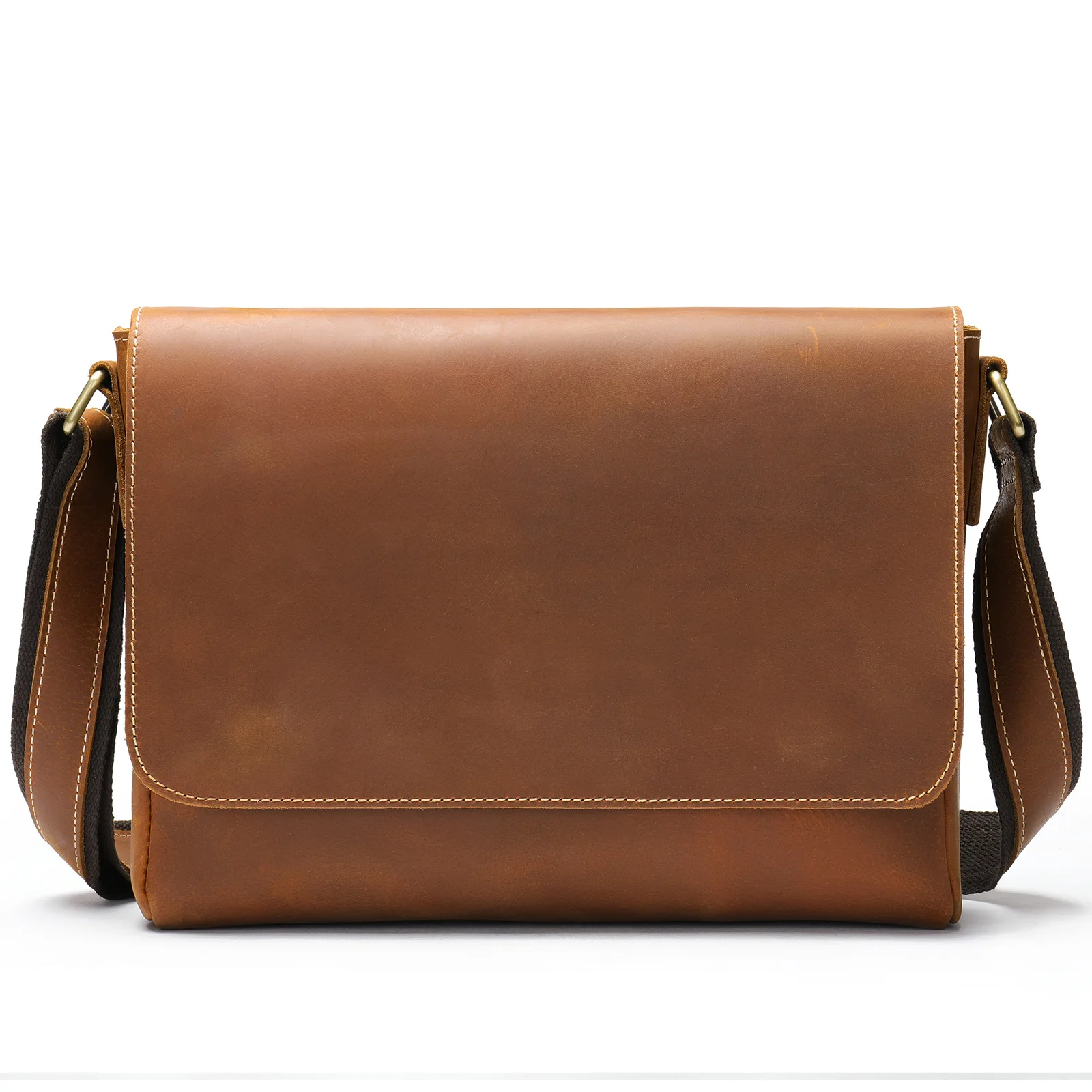 

Men's Real Leather Shoulder Bag Europe and American Retro Large Capacity Crossbody Messenger Bags Office A4 Document Bag