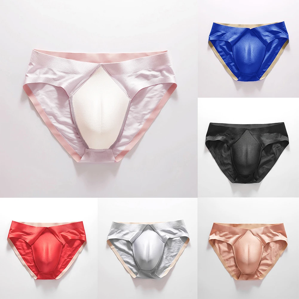 2022 Nylon Sissy Panties Mens Underwear Triangle Brief Underpants Undies Bikini Peni Pouch Summer Transvestite