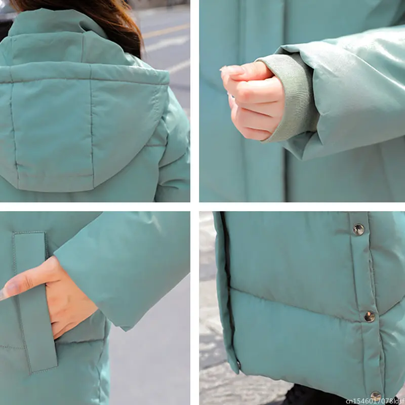 ใหม่ Youpin ผู้หญิง Parkas Hooded 2023สบายๆฤดูหนาวแจ็คเก็ตผู้หญิงคอตั้งหลวมผ้าฝ้ายเบาะหนาสุภาพสตรี