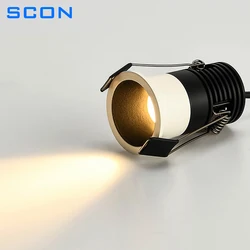 SCON 소형 스포트라이트, 3W 미니 LED 스포트라이트, 하이 CRI Ra95, 35mm 컷아웃 리세스드 다운라이트, 천장 램프, 쇼케이스 디스플레이 라이트