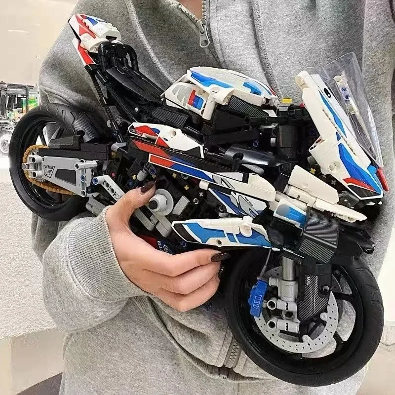 1920+ Technical Motorcycle Model M1000RR Motorcycle Building Block Fit Motorbike for Adult Vehicle Bricks Birthday Gifts for Boy