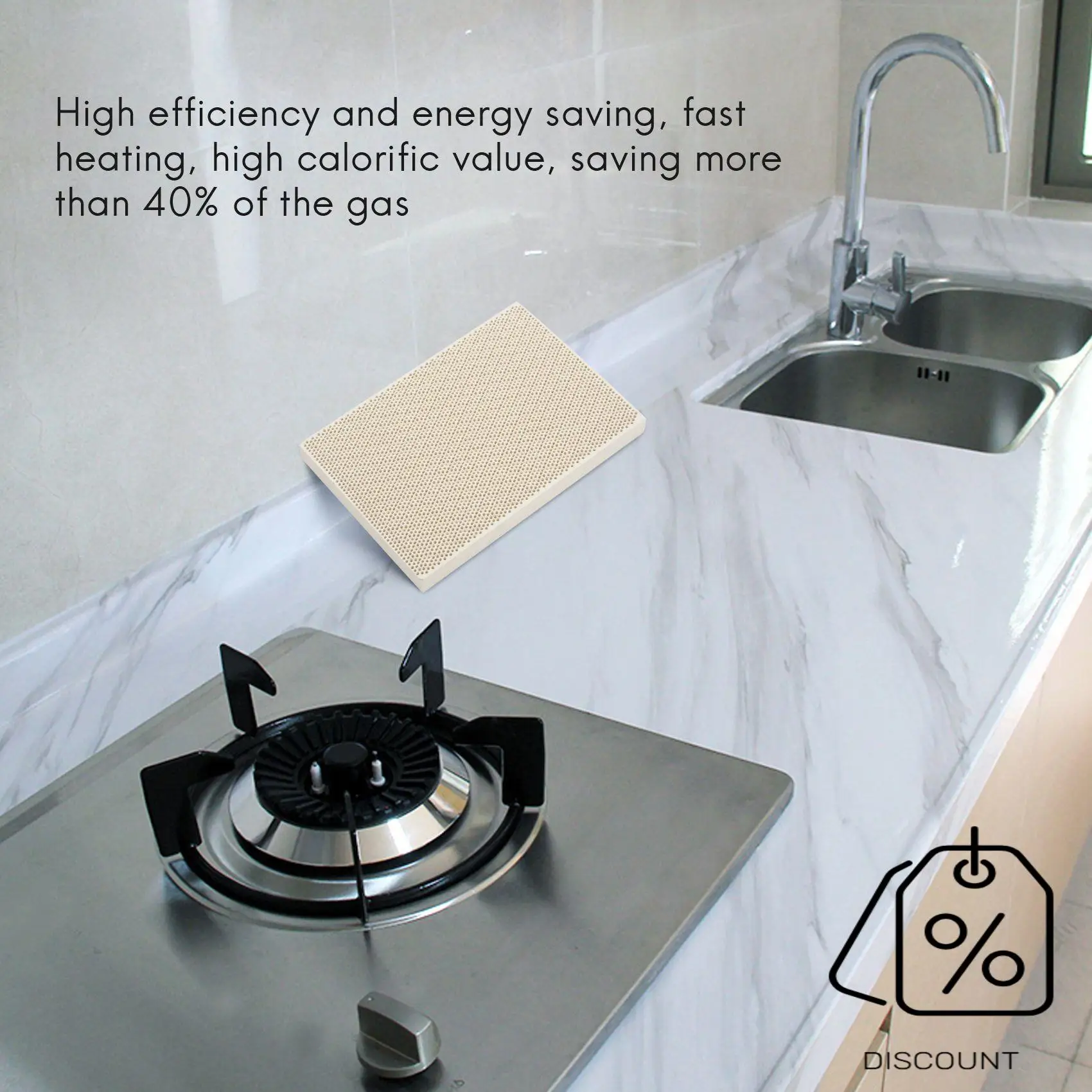 BAAG- ハニカムはんだ付けボード加熱ガスストーブヘッド 135X95x13mm 新しい