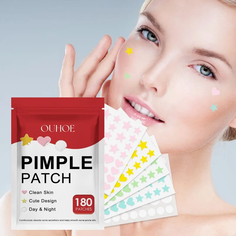 Star Acne Pimple Patch Yellow Star Shaped Absorbing Cover Patch Invisible Hydrocolloid Acne Patches for Face Acne Dots