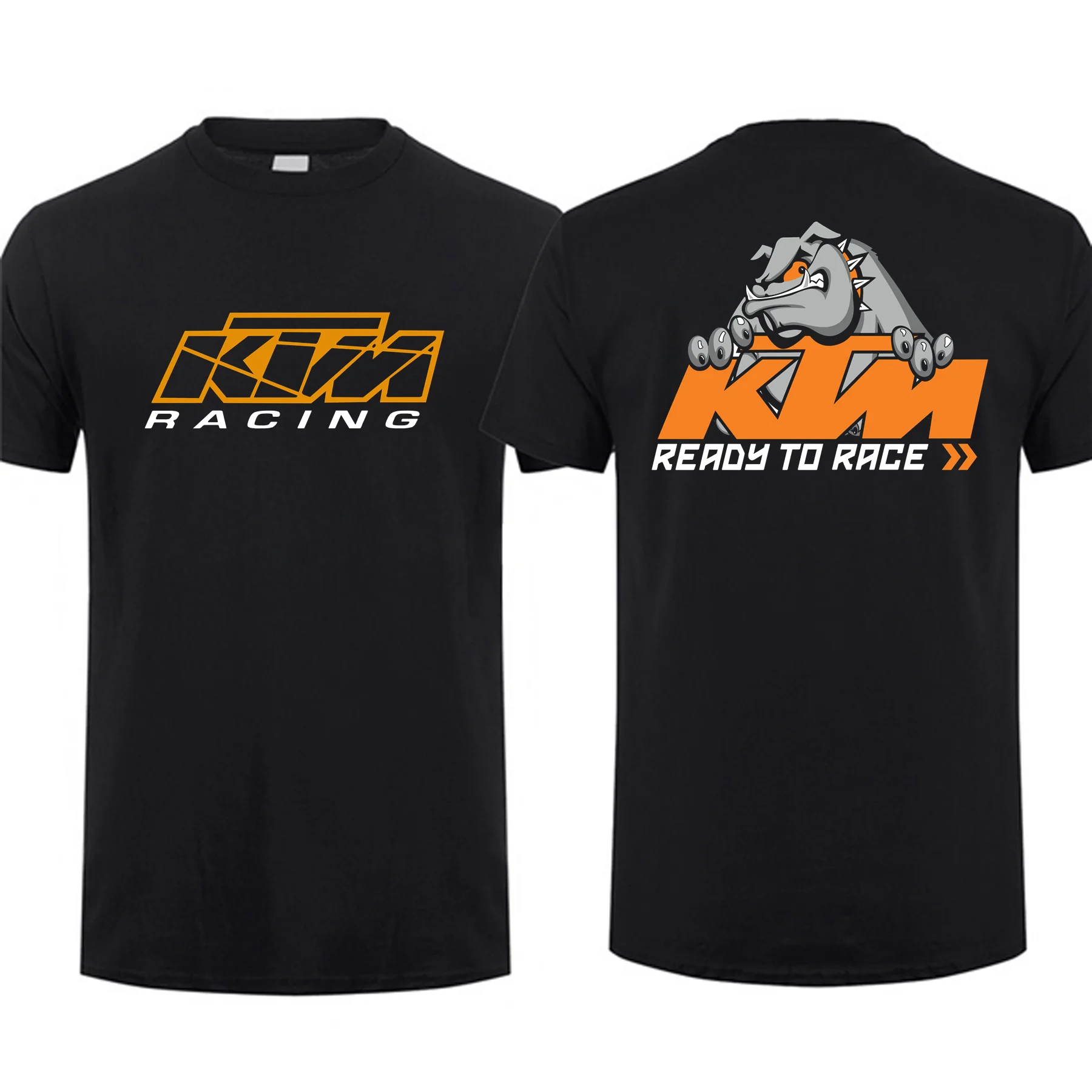 Amazing Tees Men T Shirt Double-sided Casual Oversized Ready To Race KTM Gift for Biker Motocross T-shirt Graphic Short Sleeve