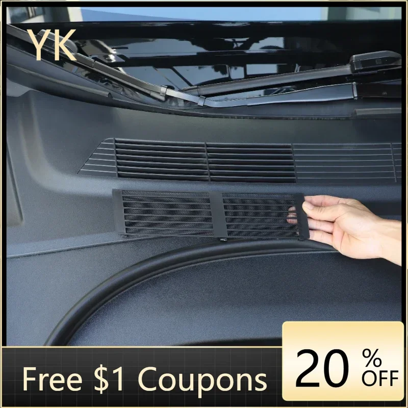 

For Tesla Model 3 2023-2024 ABS Black Car Insect Net Car Air Intake Cabin Debris Filter Cover Car Accessories