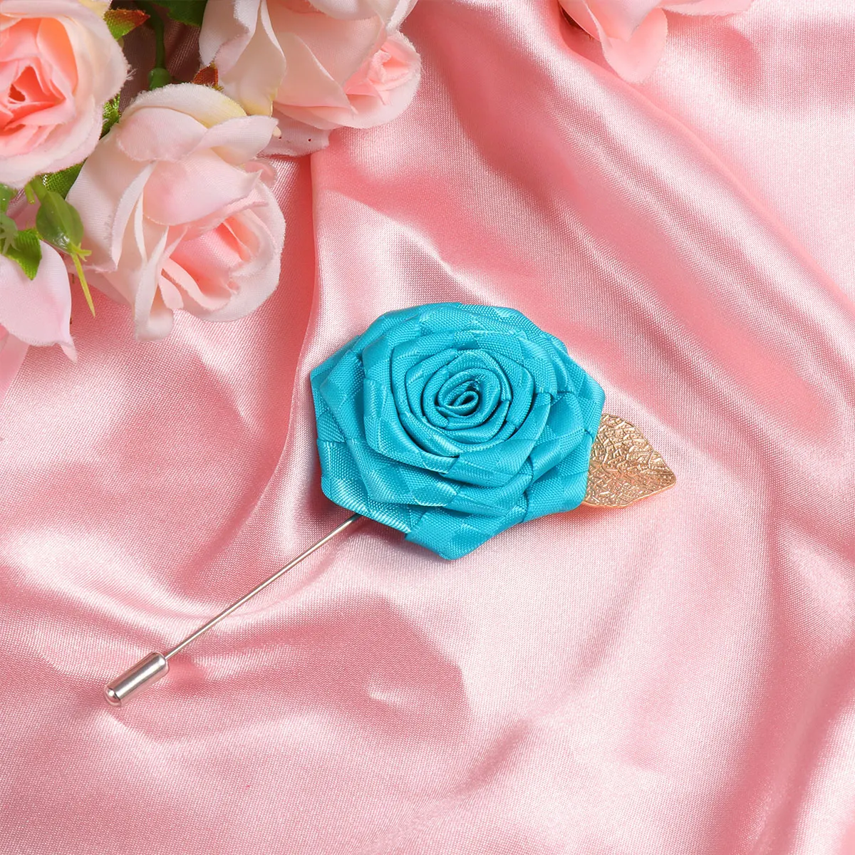 

12 Pcs Corsage Brooch Clothes Pin Fabric Flower Boutonniere for Men Suit Breastpin Pins Women