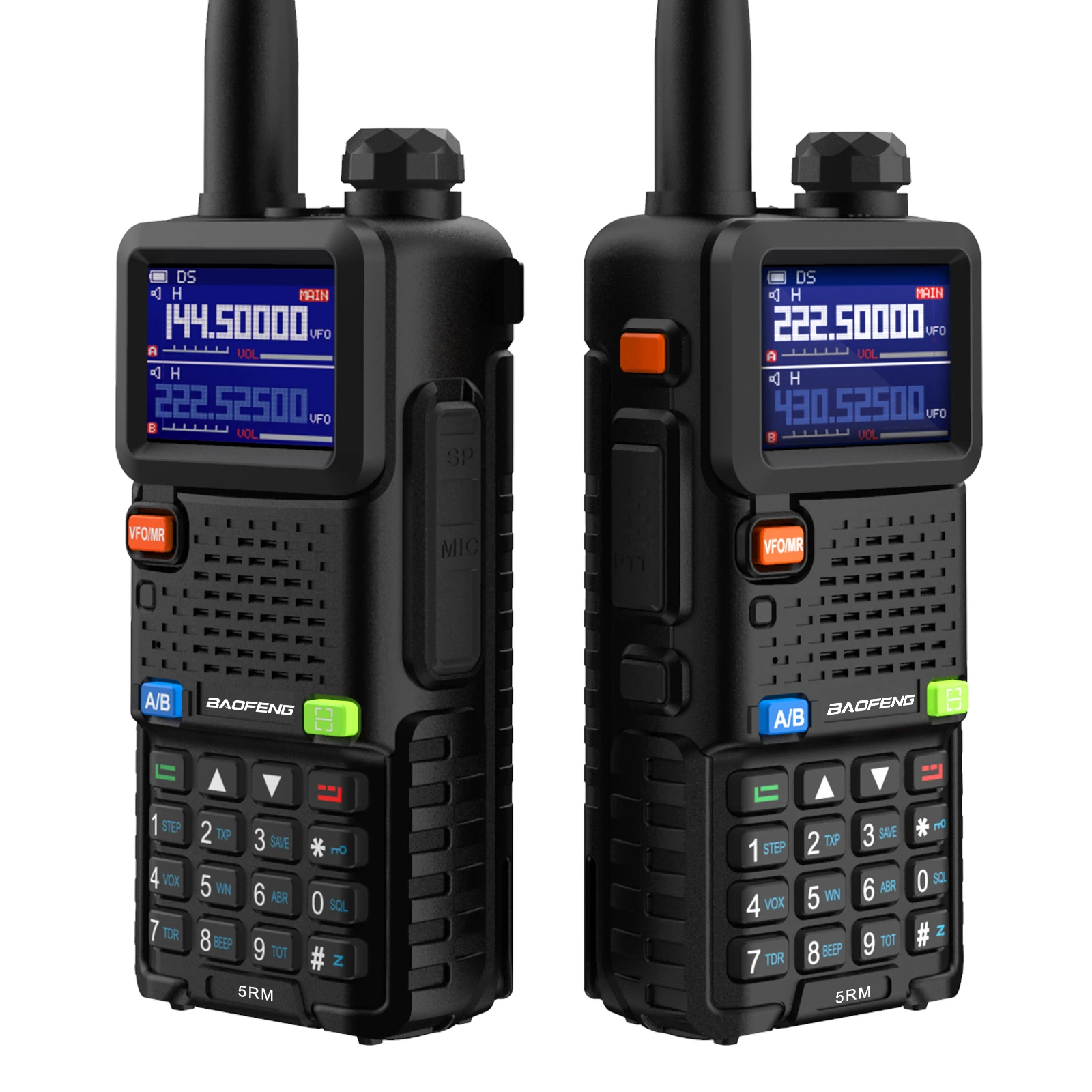 Baofeng 양방향 라디오 UV-5RH 프로, 5RM 8W C타입 충전 멀티 밴드 워키토키, AM/FM, 2500mAh, 999CH, 신제품 